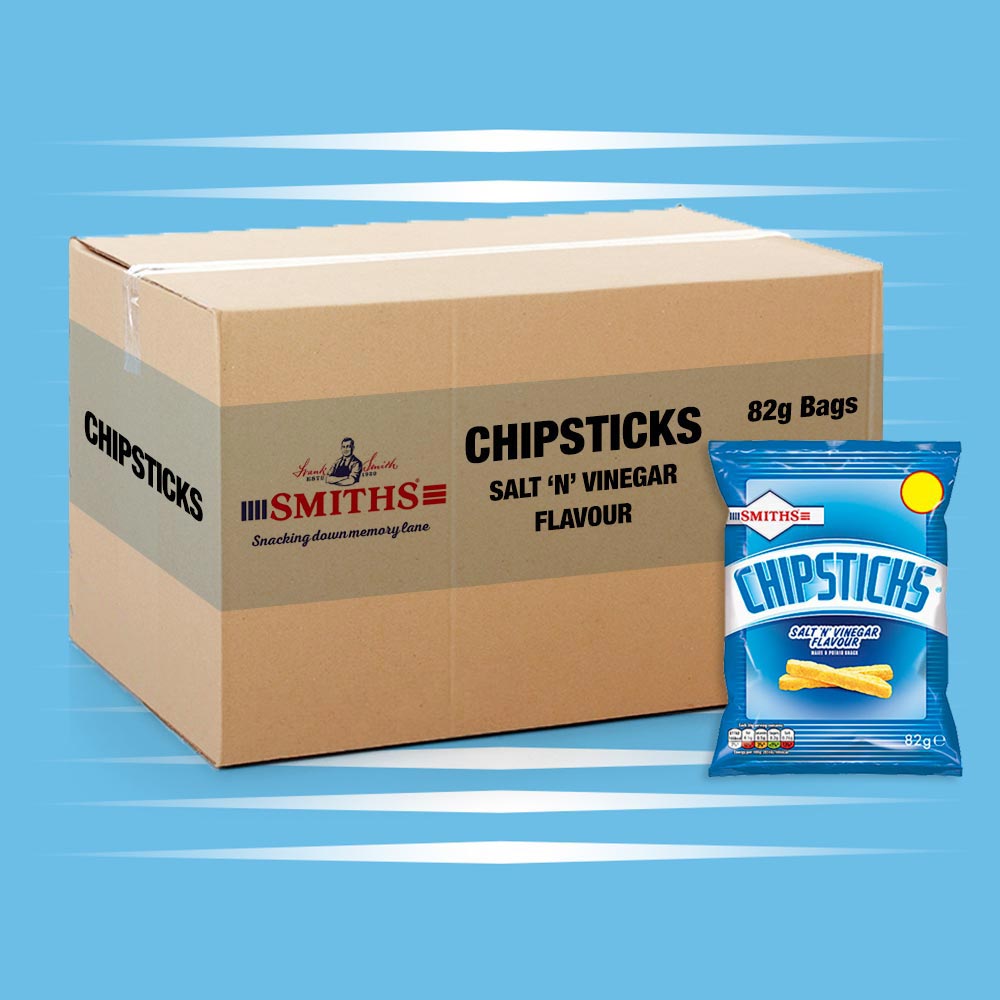 18x Smiths Chipsticks Salt ‘n’ Vinegar 82g