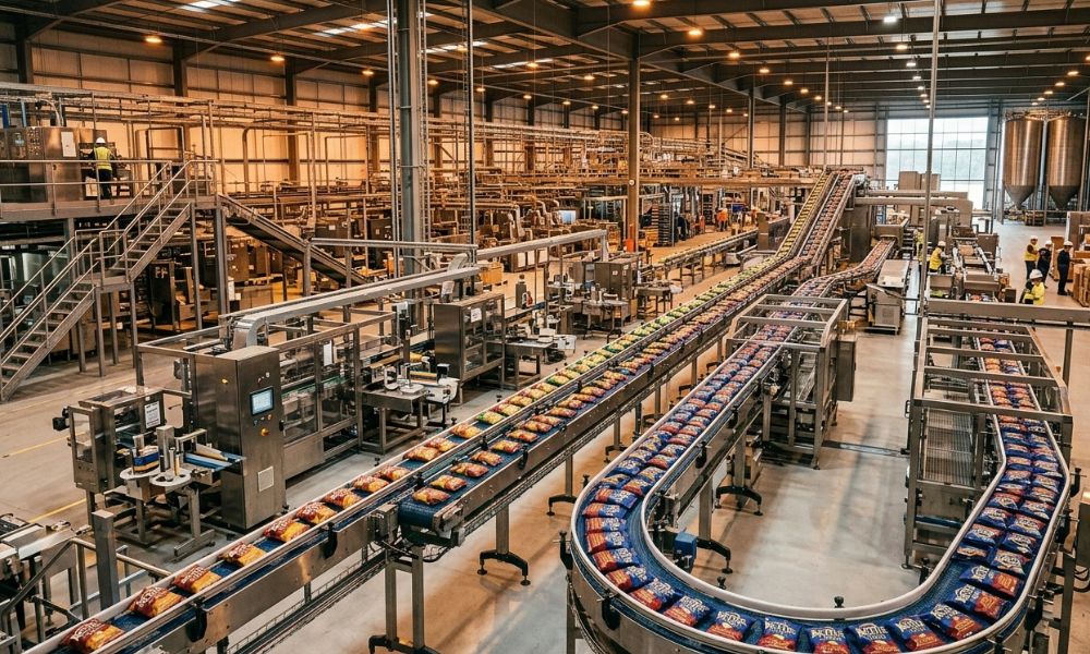 crisps in a factory