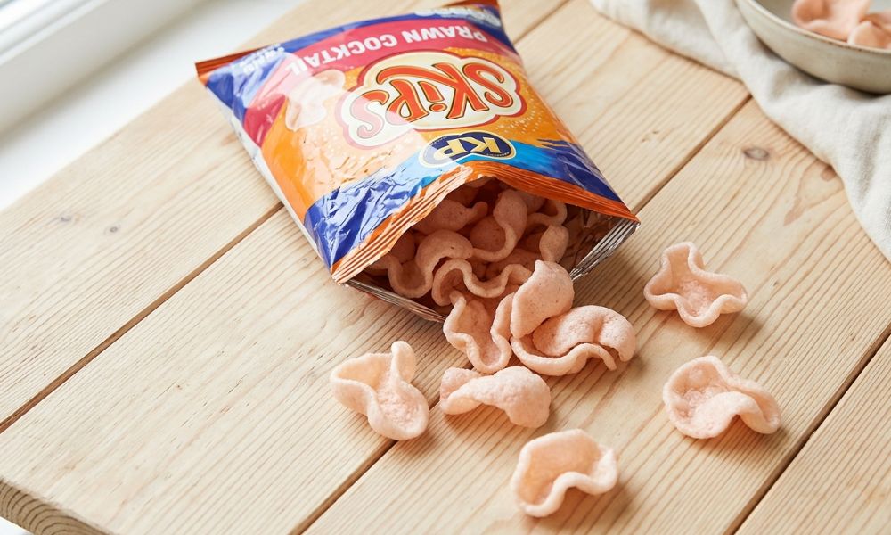 skips bag opened on table