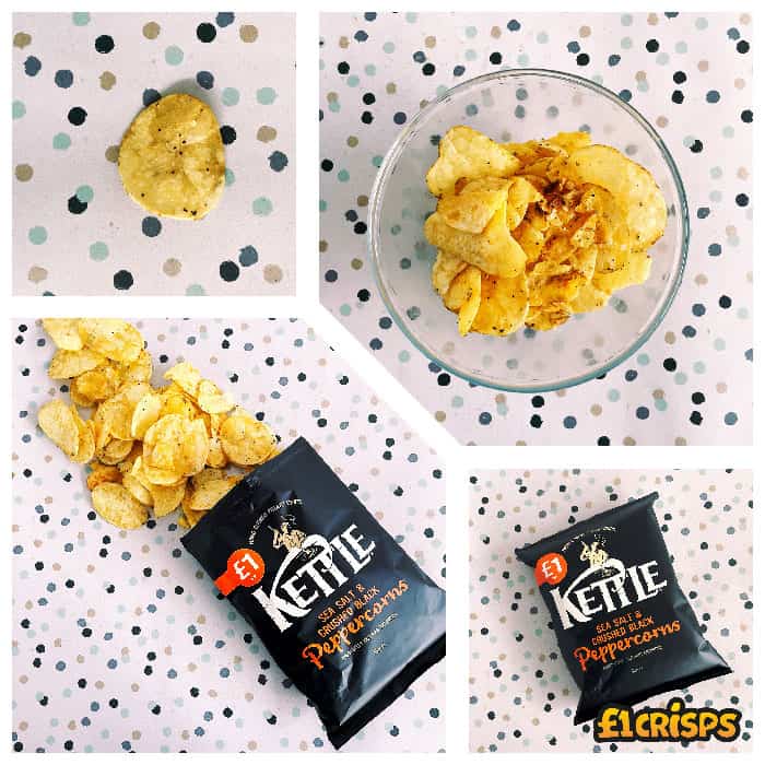 Box of 18 – Kettle Chips Sea Salt & Black Peppercorns 40g – (Grab Bags)