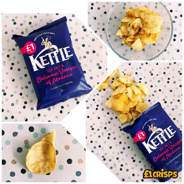 Box of 12 – Kettle Chips Sea Salt & Balsamic Vinegar of Modena 80g – (£1.29 Bags)