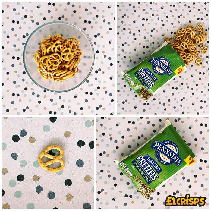 Penn State Sour Cream & Chive Pretzels 120g – (£1.25 Bag)