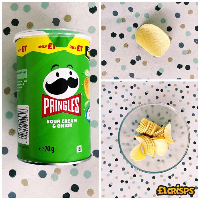 12x Pringles Sour Cream & Onion Crisps Can 70g