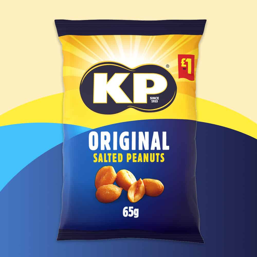 Box of 16 – KP Original Salted Peanuts 65g – (£1 Bags)