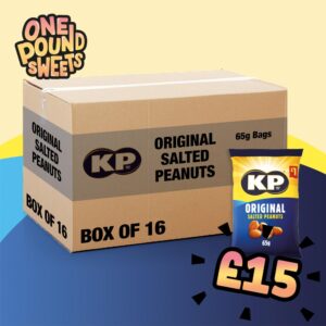 Box of 16 - KP Original Salted Peanuts 65g - (£1 Bags)