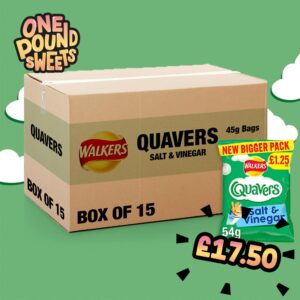 15x Walkers Quavers Salt & Vinegar 54g