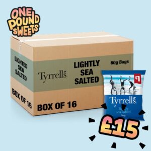 Box of 16 - Tyrrells Lightly Sea Salted 60g - (£1 Bags)