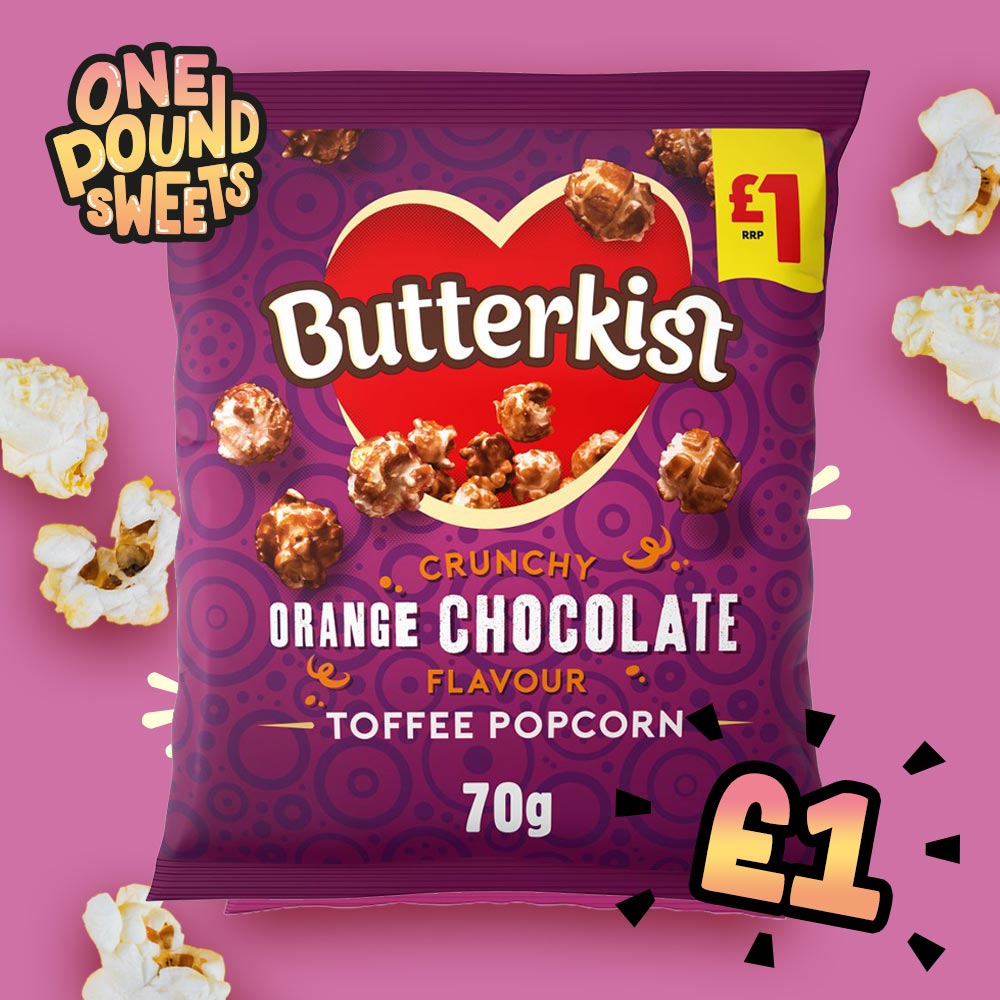Butterkist Chocolate Orange Popcorn 70g - (£1 Bag)