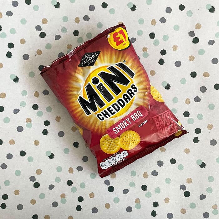 Jacob’s Mini Cheddars Smokey BBQ 90g – (£1.25 Bag)
