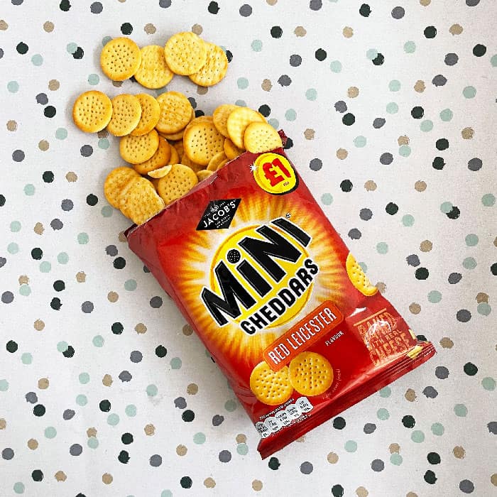 Jacob’s Mini Cheddars Red Leicester 90g – (£1.25 Bag)