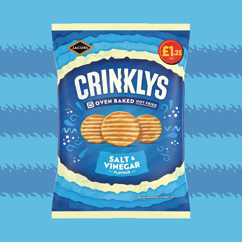 Jacobs Crinklys Salt & Vinegar 90g