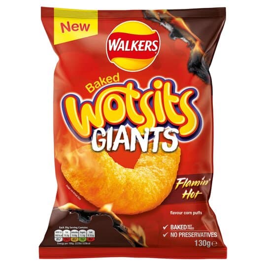 Walkers Wotsits Giants Flamin’ Hot 130g