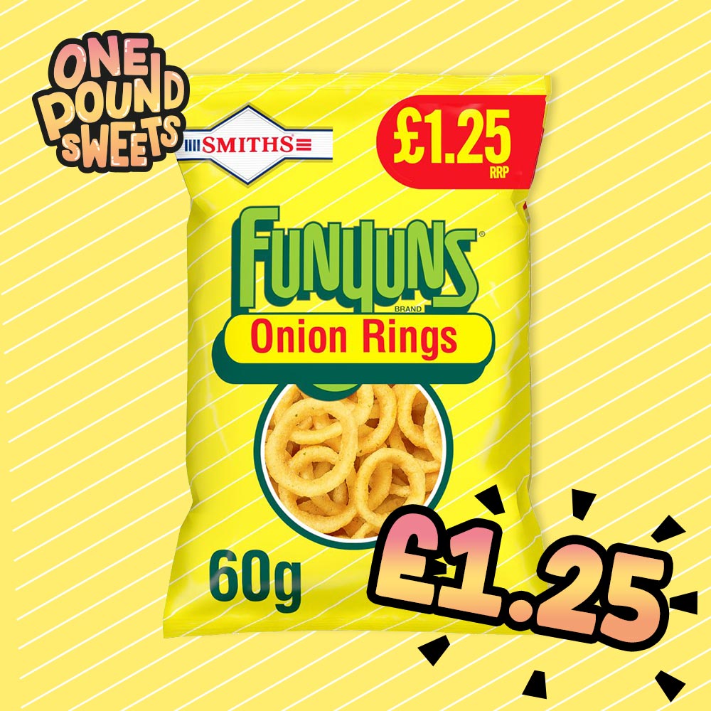 Smiths Funyuns Onion Rings 60g - (£1.25 Bag)
