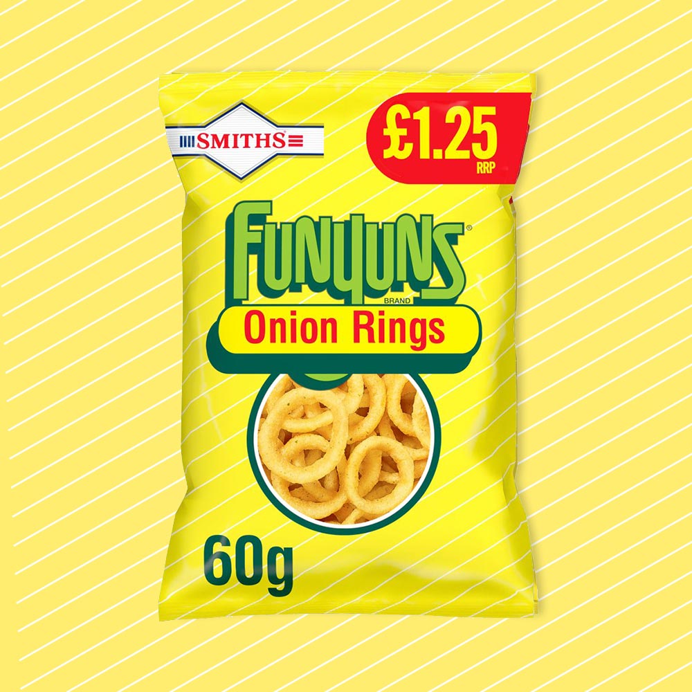 Box of 15 – Smiths Funyuns Onion Rings 60g – (£1.25 Bags)