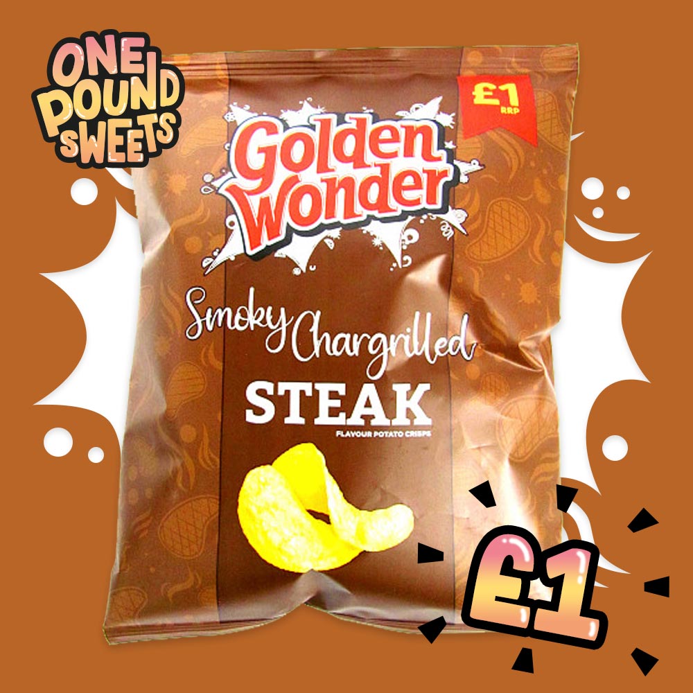Golden Wonder Smokey Chargrilled Steak 65g - (£1 Bag)