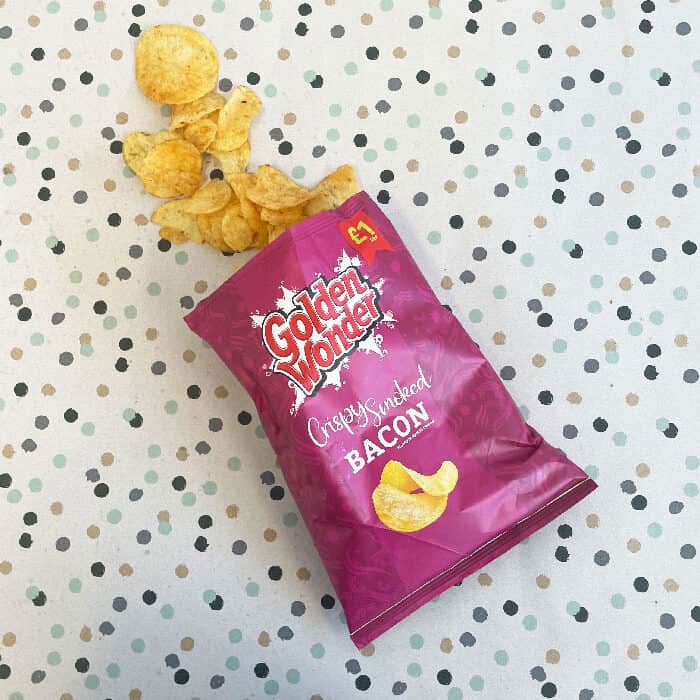 Golden Wonder Smoked Bacon 65g – (£1 Bag)