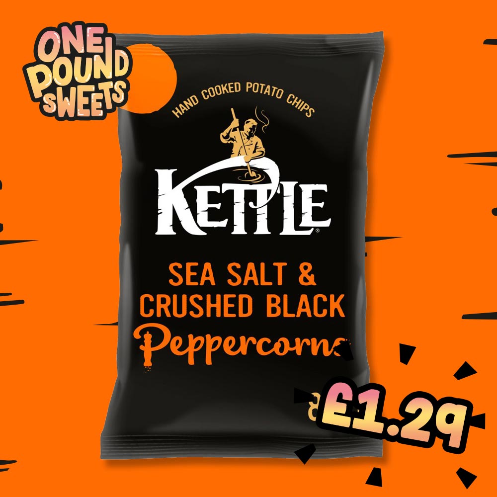 Kettle Chips Sea Salt & Crushed Black Peppercorns 80g