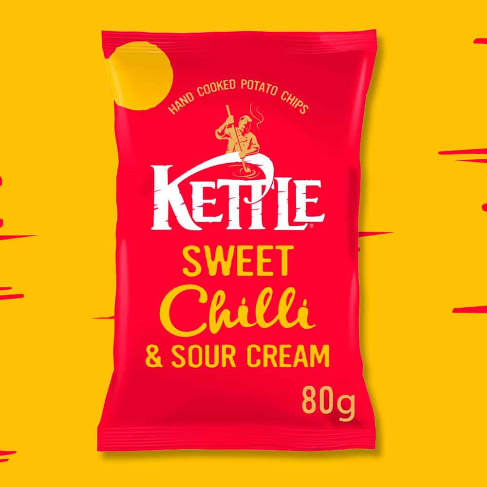 Box of 12 – Kettle Chips Sweet Chilli & Sour Cream 80g – (£1.29 Bags)