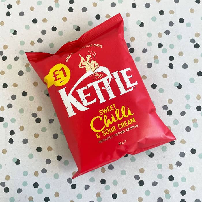 Box of 12 – Kettle Chips Sweet Chilli & Sour Cream 80g – (£1.29 Bags)