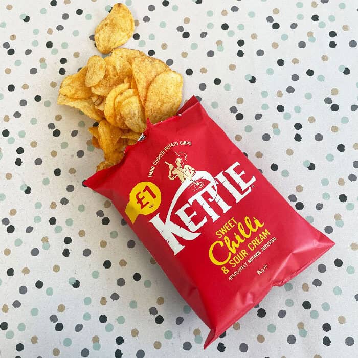 Box of 12 – Kettle Chips Sweet Chilli & Sour Cream 80g – (£1.29 Bags)