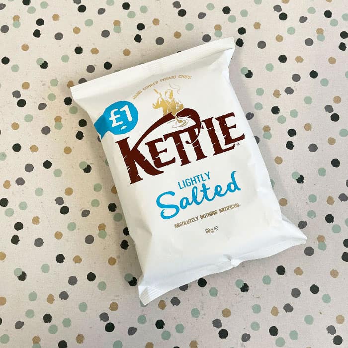 Box of 12 – Kettle Chips Lightly Salted 80g – (£1.29 Bag)