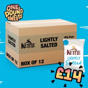 Box of 12 - Kettle Chips Lightly Salted 80g - (£1.29 Bag)