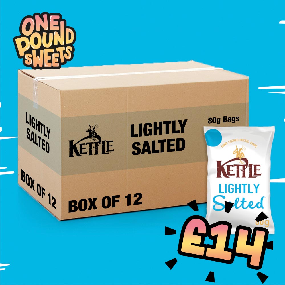 Box of 12 - Kettle Chips Lightly Salted 80g - (£1.29 Bag)