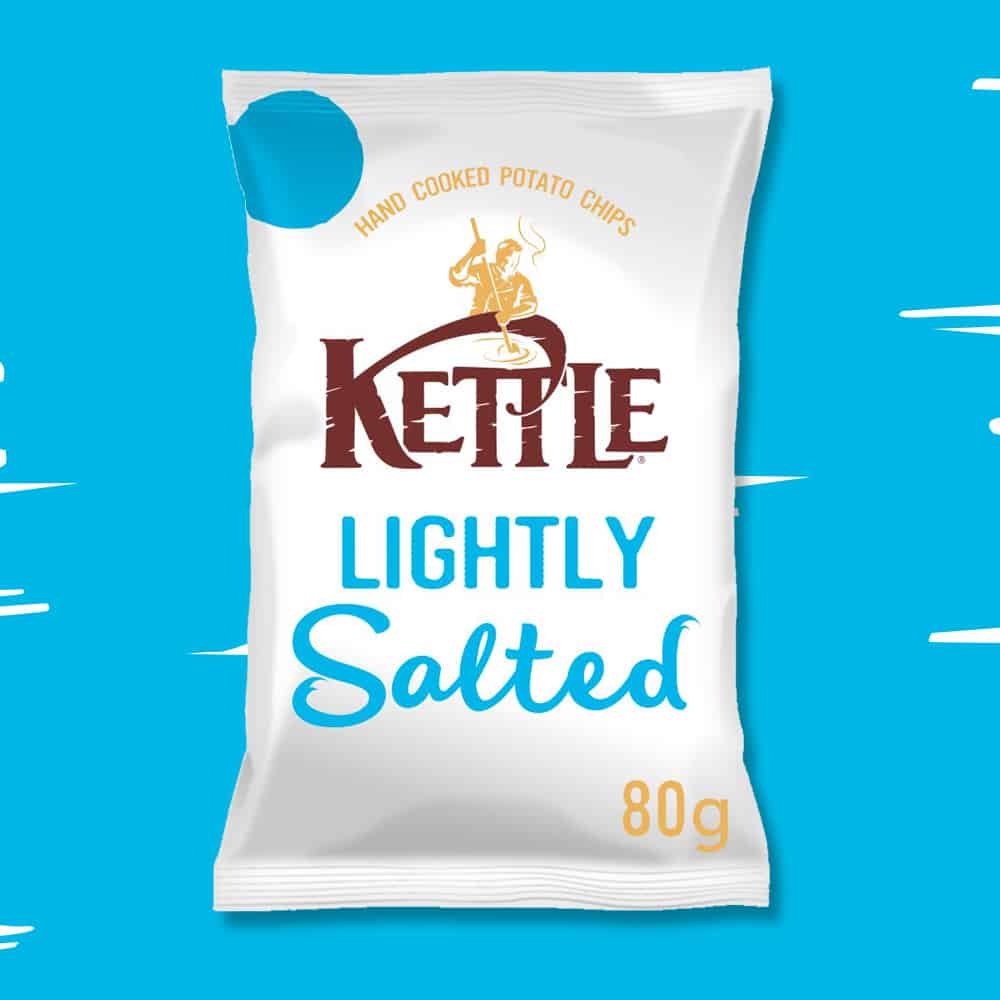 Box of 12 – Kettle Chips Lightly Salted 80g – (£1.29 Bag)