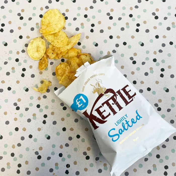 Box of 12 – Kettle Chips Lightly Salted 80g – (£1.29 Bag)