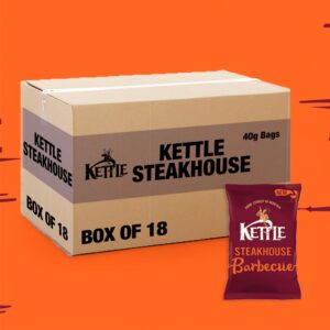 18x Kettle Chips Steakhouse Barbecue 40g