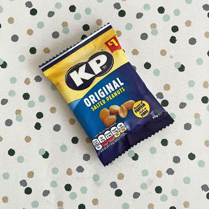 Box of 16 – KP Original Salted Peanuts 65g – (£1 Bags)