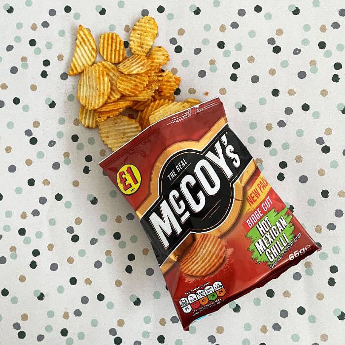 Box of 20 – McCoy’s Hot Mexican Chilli 65g – (£1 Bags)