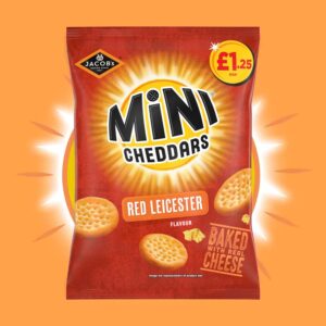 Jacob's Mini Cheddars Red Leicester 90g - (£1.25 Bag)