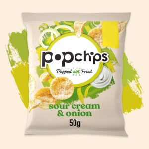 Popchips Sour Cream & Onion 50g - (£1.25 Bag)