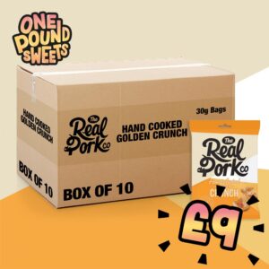 Bag of 10 - The Real Pork Co Hand Cooked Golden Crunch 30g