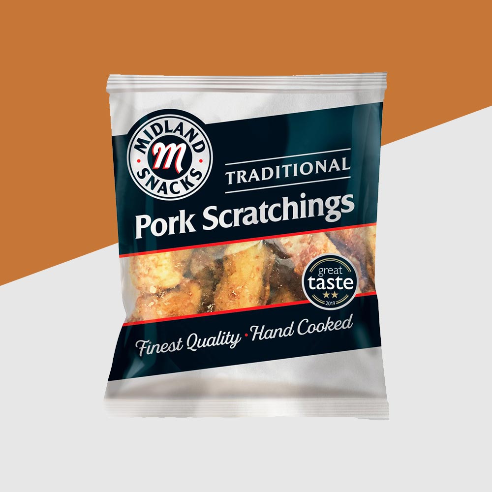 Midland Snacks Traditional Pork Scratchings 40g