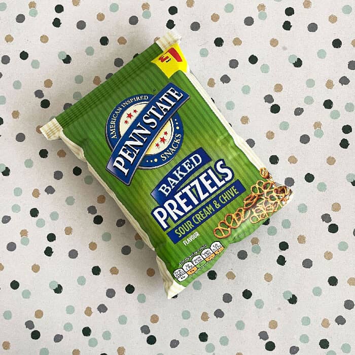Penn State Sour Cream & Chive Pretzels 120g – (£1.25 Bag)