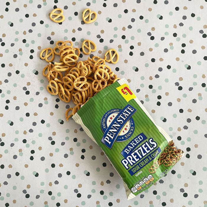 Penn State Sour Cream & Chive Pretzels 120g – (£1.25 Bag)