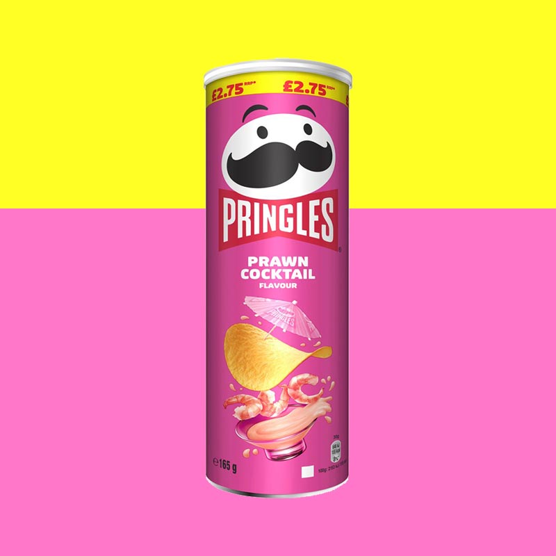 1x Pringles Prawn Cocktail Crisps Can 165g