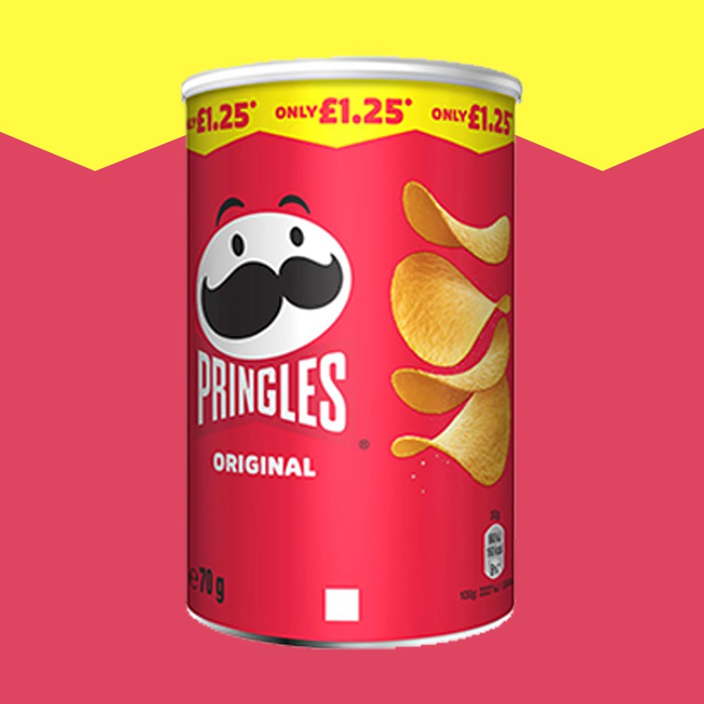 5x Pringles Original Crisps Can 70g