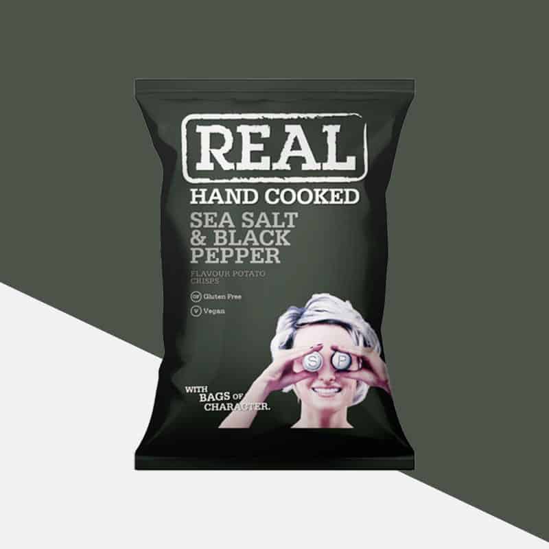 Real Crisps Sea Salt & Black Pepper 35g - (Snack Bag)