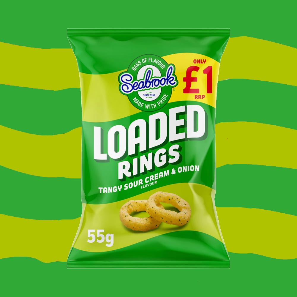 Seabrook Loaded Rings Tangy Sour Cream & Onion Flavour 55g