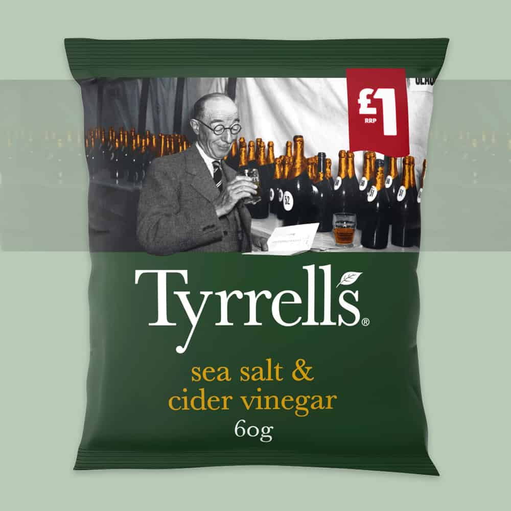 Tyrrells Sea Salt and Cider Vinegar 60g – (£1 Bag)