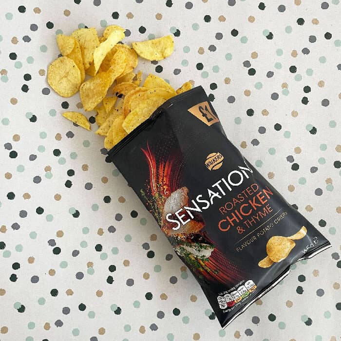 Walkers Sensations Roasted Chicken & Thyme 65g – (£1.25 Bag)