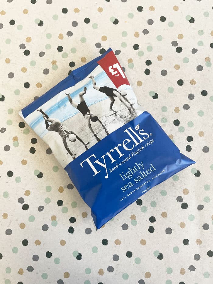 Tyrrells Lightly Sea Salted 60g – (£1 Bag)