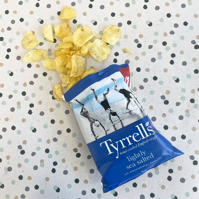 Tyrrells Lightly Sea Salted 60g – (£1 Bag)
