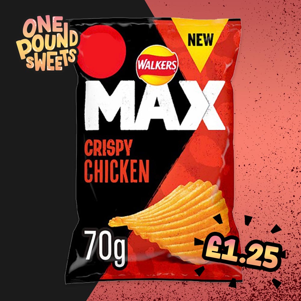 Walkers Max Crispy Chicken 70g – (£1.25 Bag)