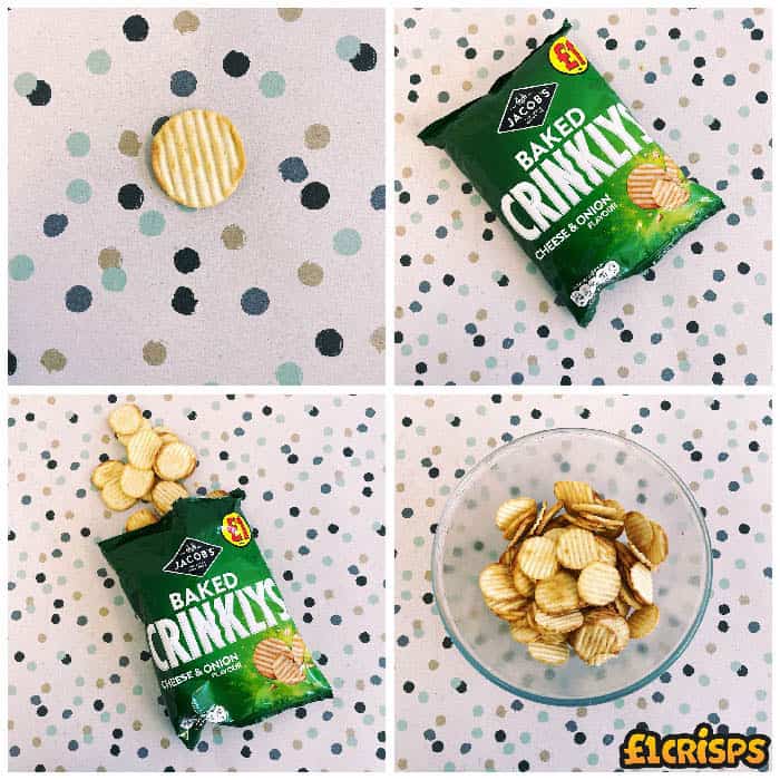 15x Jacob’s Baked Crinklys Cheese & Onion 90g