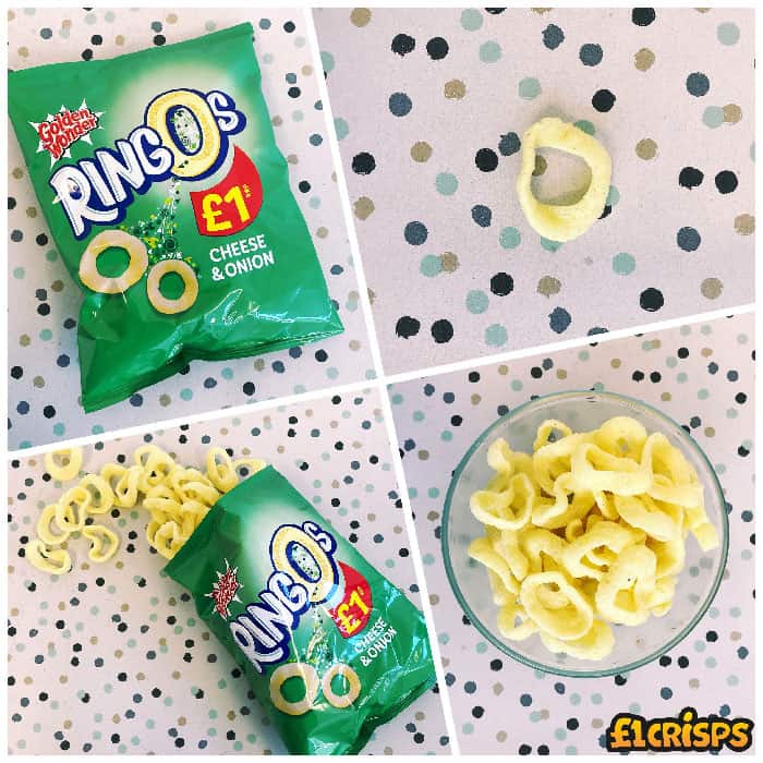 18x Golden Wonder Ringos Cheese & Onion 40g