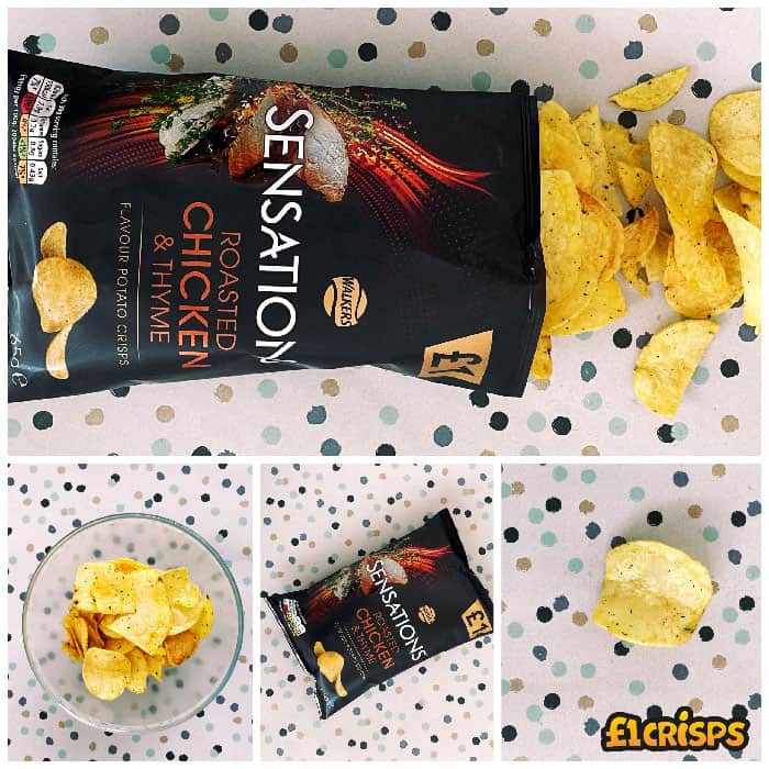 15x Walkers Sensations Roasted Chicken & Thyme 65g